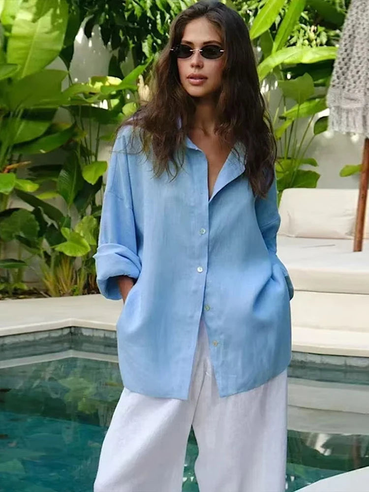 Glow mode Linen Shirt- Oversized