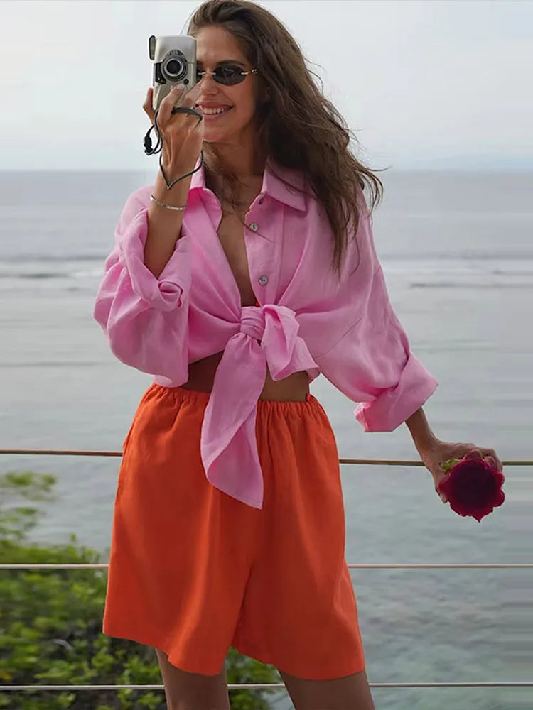 Glow mode Linen Shirt- Oversized