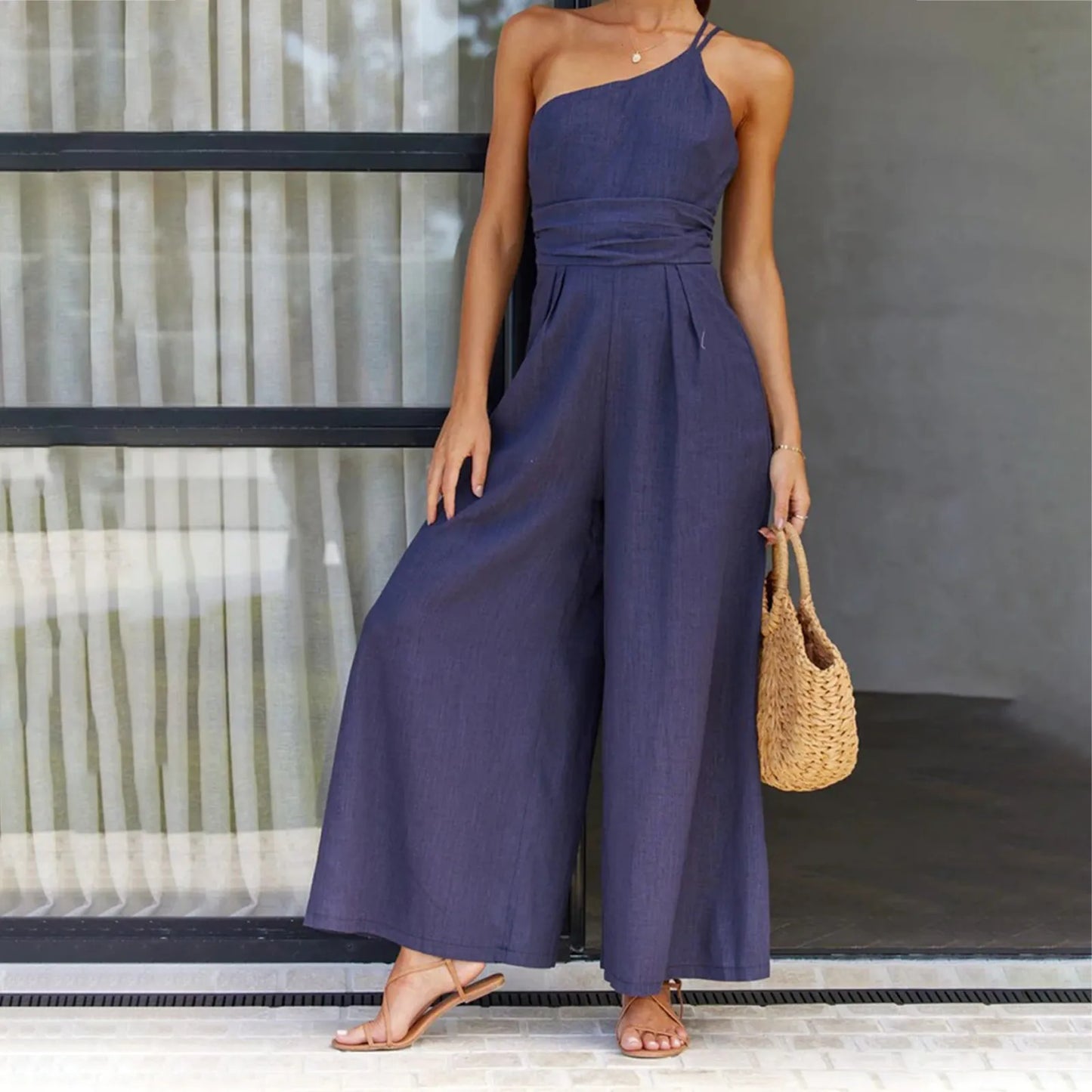 Luxe Aura One Shoulder Jumpsuit