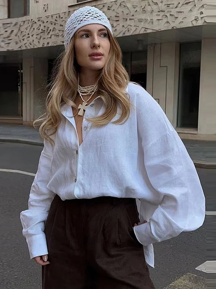 Glow mode Linen Shirt- Oversized