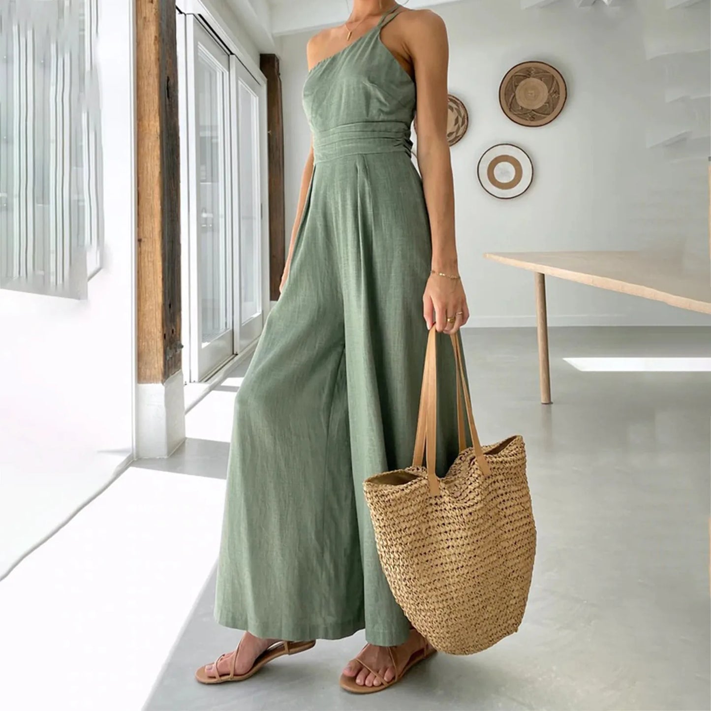 Luxe Aura One Shoulder Jumpsuit