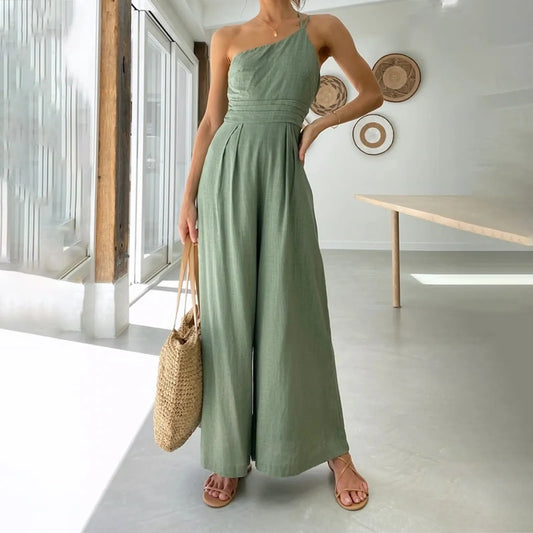 Luxe Aura One Shoulder Jumpsuit