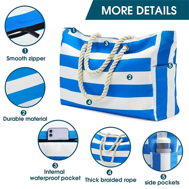 Coastal Chic Beach Bag