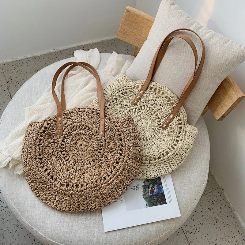 BohoLuxe Straw Satchel
