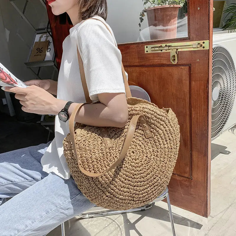 BohoLuxe Straw Satchel