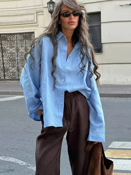 Glow mode Linen Shirt- Oversized