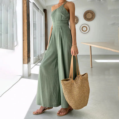 Luxe Aura One Shoulder Jumpsuit