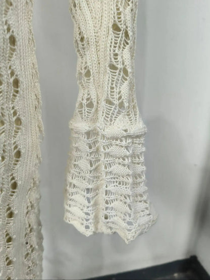 Sunset Stroll Maxi- Chic summer knit cardigan
